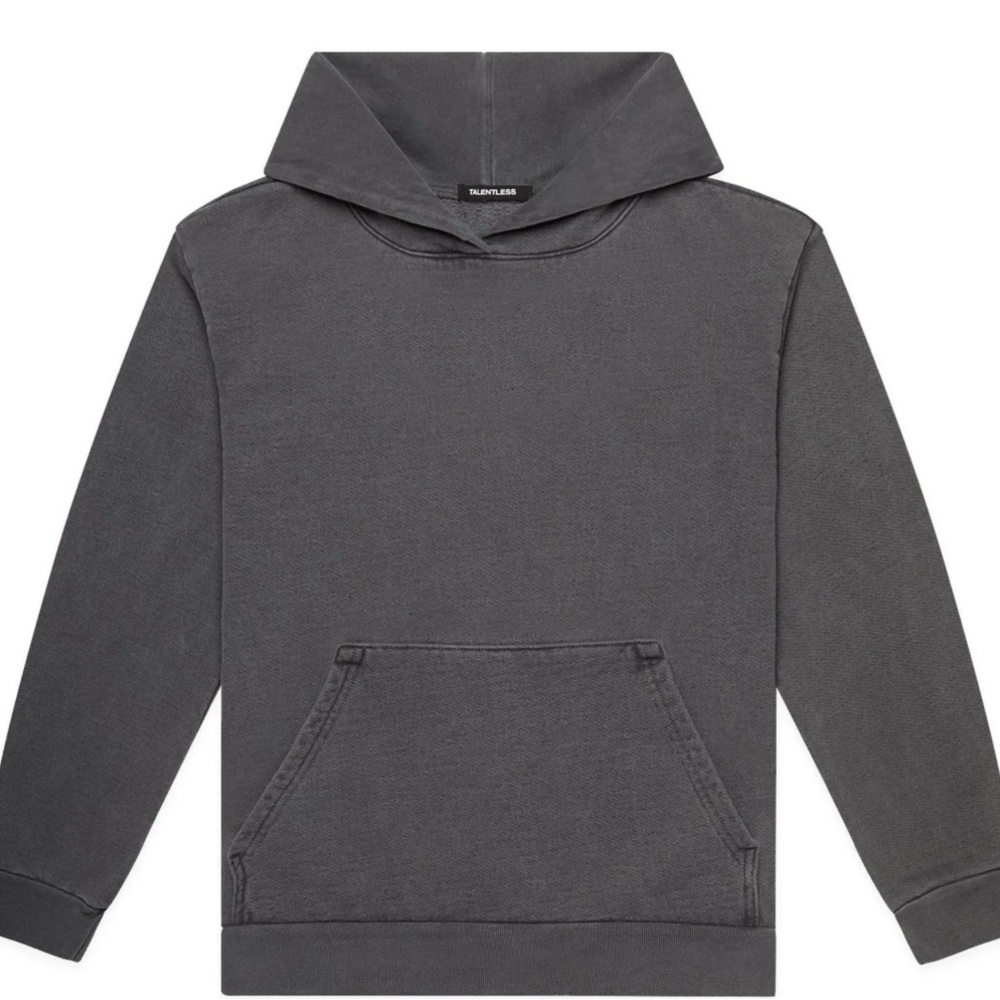 TALENTLESS Dark Charcoal Crewneck Hooded Sweater